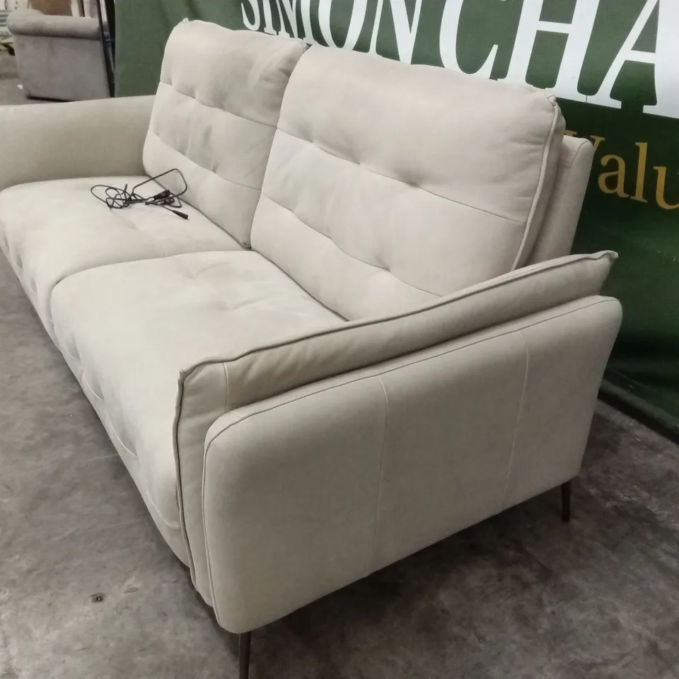 QUALITY DESIGNER ITALIAN MADE BOLZANO 3 SEATER ELECTRIC RECLINER LEATHER SOFA 