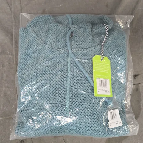 WEIRD FISH CRUISER 1/4 ZIP MACARONI SWEATSHIRT IN MINERAL BLUE SIZE XL