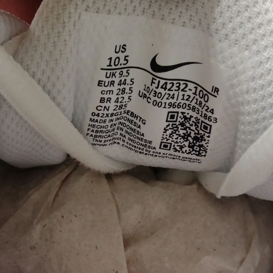 UNBOXED NIKE RUNNING SHOES – MEN'S WHITE, US 10.5 (UK 9.5) – FJ4232-100