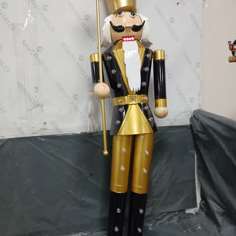 BOXED THREE KINGS IN-LIT GIANT NUTCRACKER NAVY & GOLD - COLLECTION ONLY