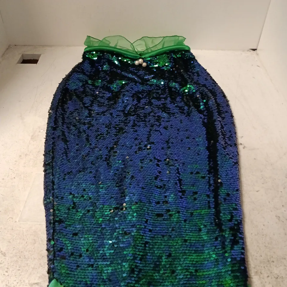 ANGEL-SECRET WOMEN’S SEQUIN SKIRT – BLUE/GREEN OMBRE
