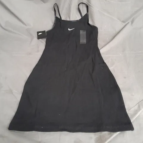 NIKE RIBBED MINI DRESS IN BLACK SIZE S