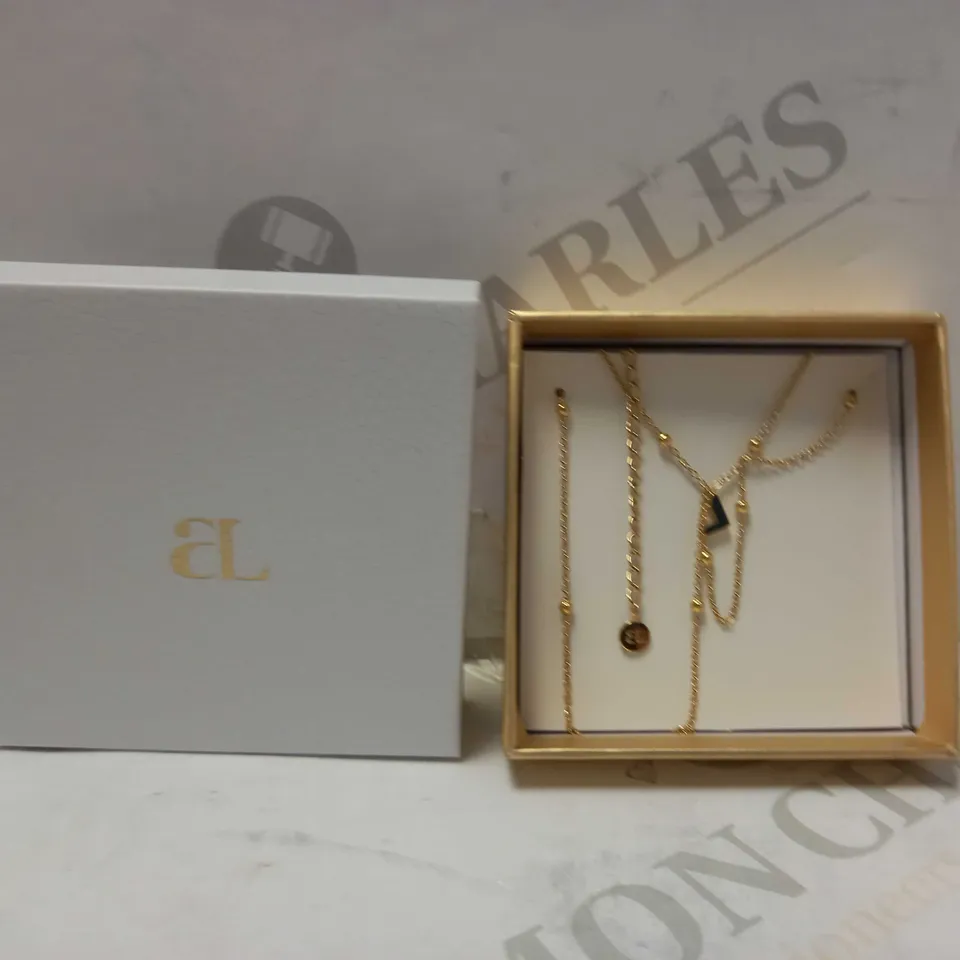 ABBOTT LYON MINI SPHERE LETTER NECKLACE IN GOLD