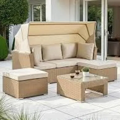 BOXED CAYMAN SUNBED SET WITH CANOPY (3 BOXES)