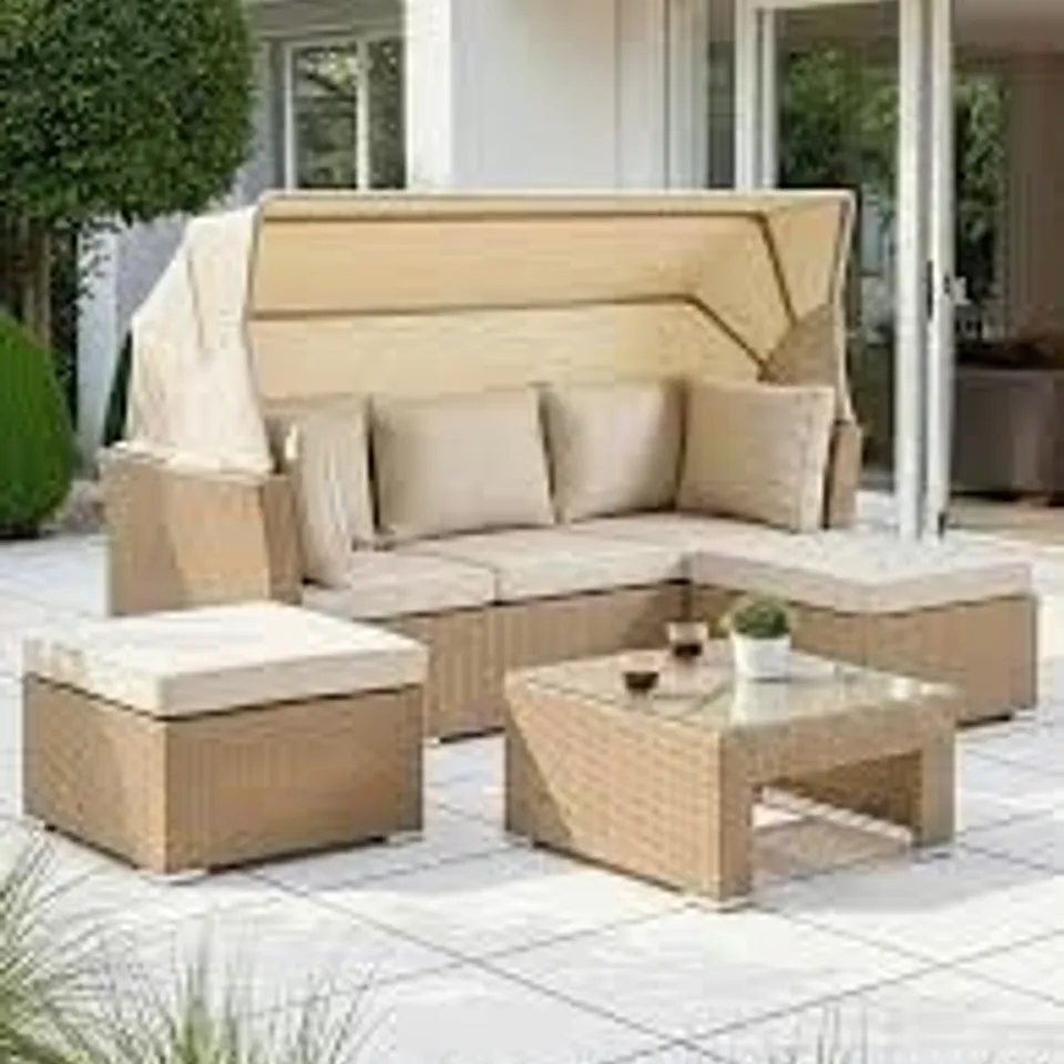BOXED CAYMAN SUNBED SET WITH CANOPY (3 BOXES) RRP £899