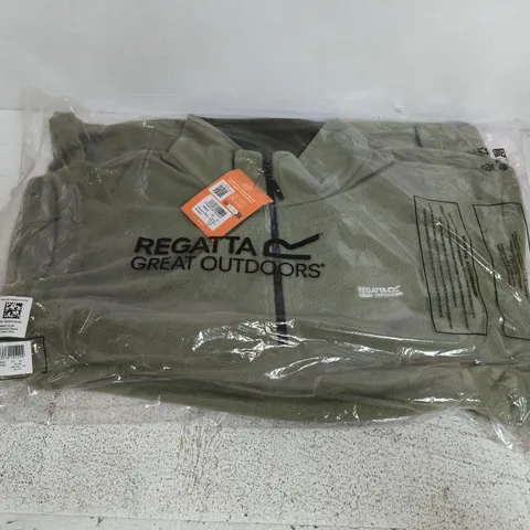 BAGGED REGATTA THOMPSON FLEECE IN OIL GREEN - UK 3XL