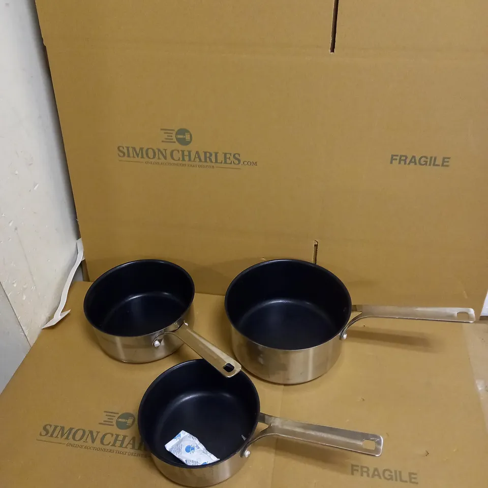 KITCHENAID, STAINLESS STEEL NON-STICK SAUCEPAN SET