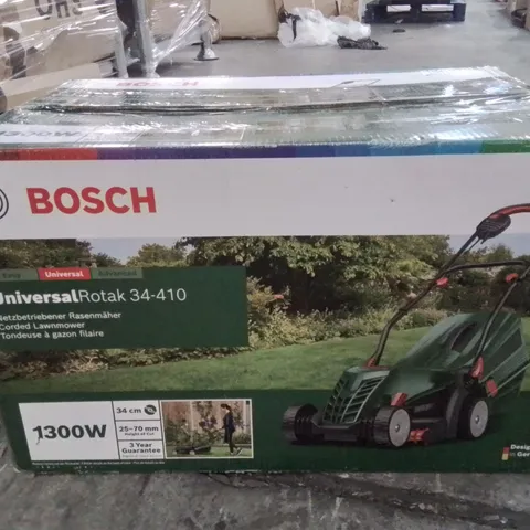 BOXED BOSCH UNIVERSAL ROTAK 34-410 1300W LAWN MOWER