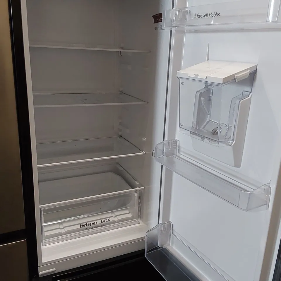 RUSSELL HOBBS FREESTANDING 30/70 FRIDGE FREEZER WITH WATER DISPENSER - BLACK