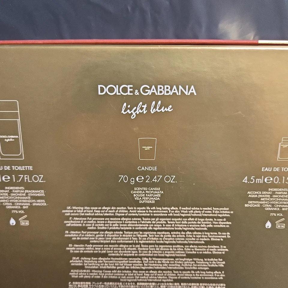 DOLCE & GABBANA LIGHT BLUE 3-PIECE 50ML EAU DE PARFUM SET