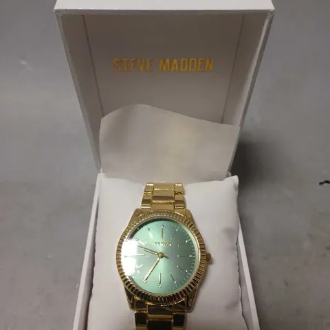 BOXED STEVE MADDEN WATCH IN GREEN DIAL