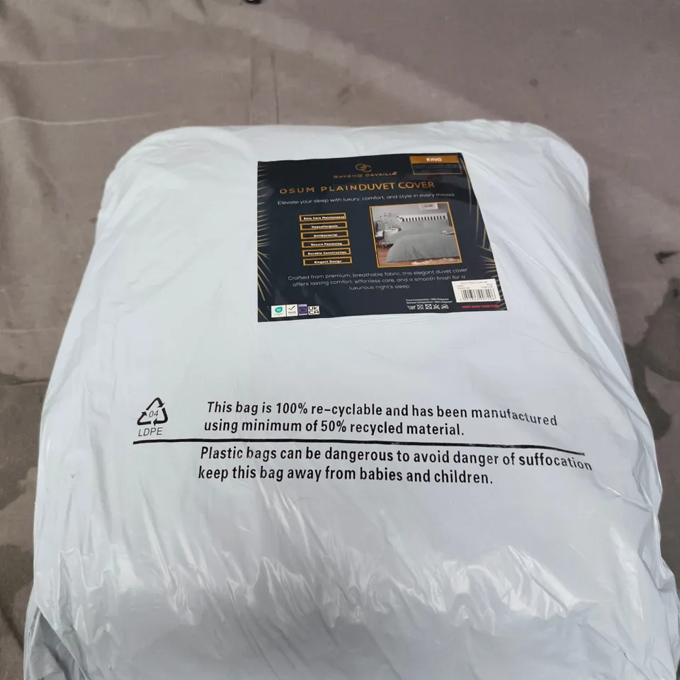 GAVENO CAVALIA OSUM PLAIN DUVET COVER SET – KING