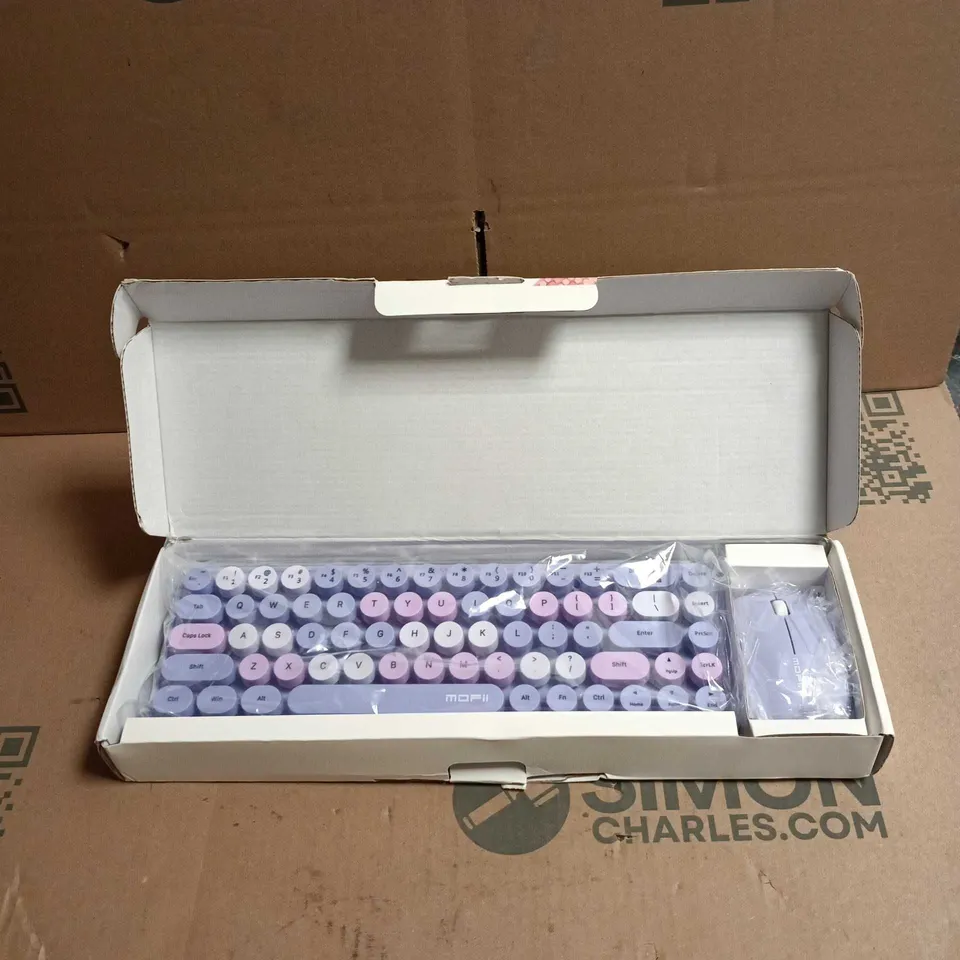 MOFI WIRELESS KEYBOARD & MOUSE SET – PASTEL ROUND-KEY DESIGN