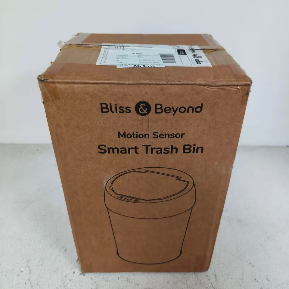 BOXED BLISS & BEYOND MOTION SENSOR SMART TRASH BIN