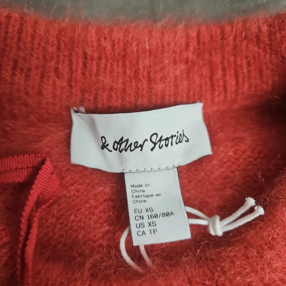 & OTHER STORIES RED KNIT SWEATER – EU XS / US XS