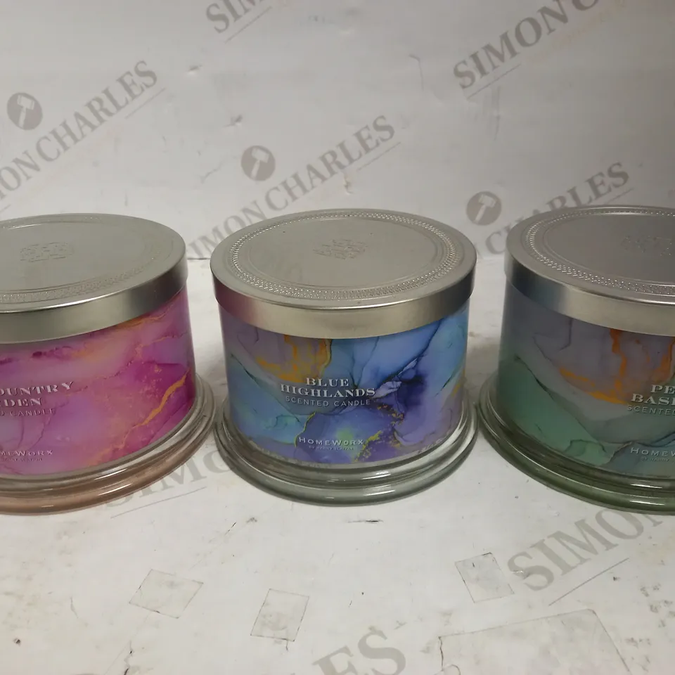 HOMEWORX BY HARRY SLATKIN SET OF HOME SANCTUARY 3 WICK CANDLES