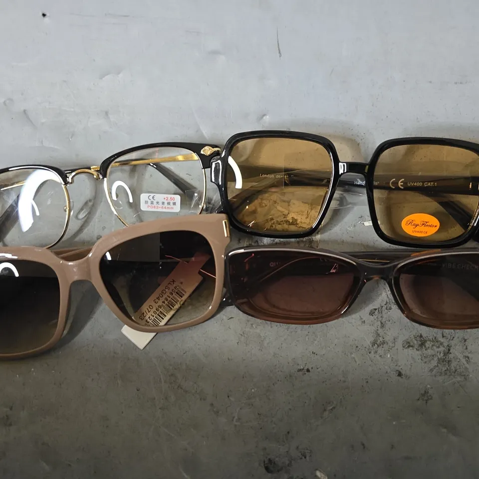 APPROXIMATELY 15 ASSORTED VISION CARE ITEMS TO INCLUDE - SUNGLASSES , CARRY CASES ETC