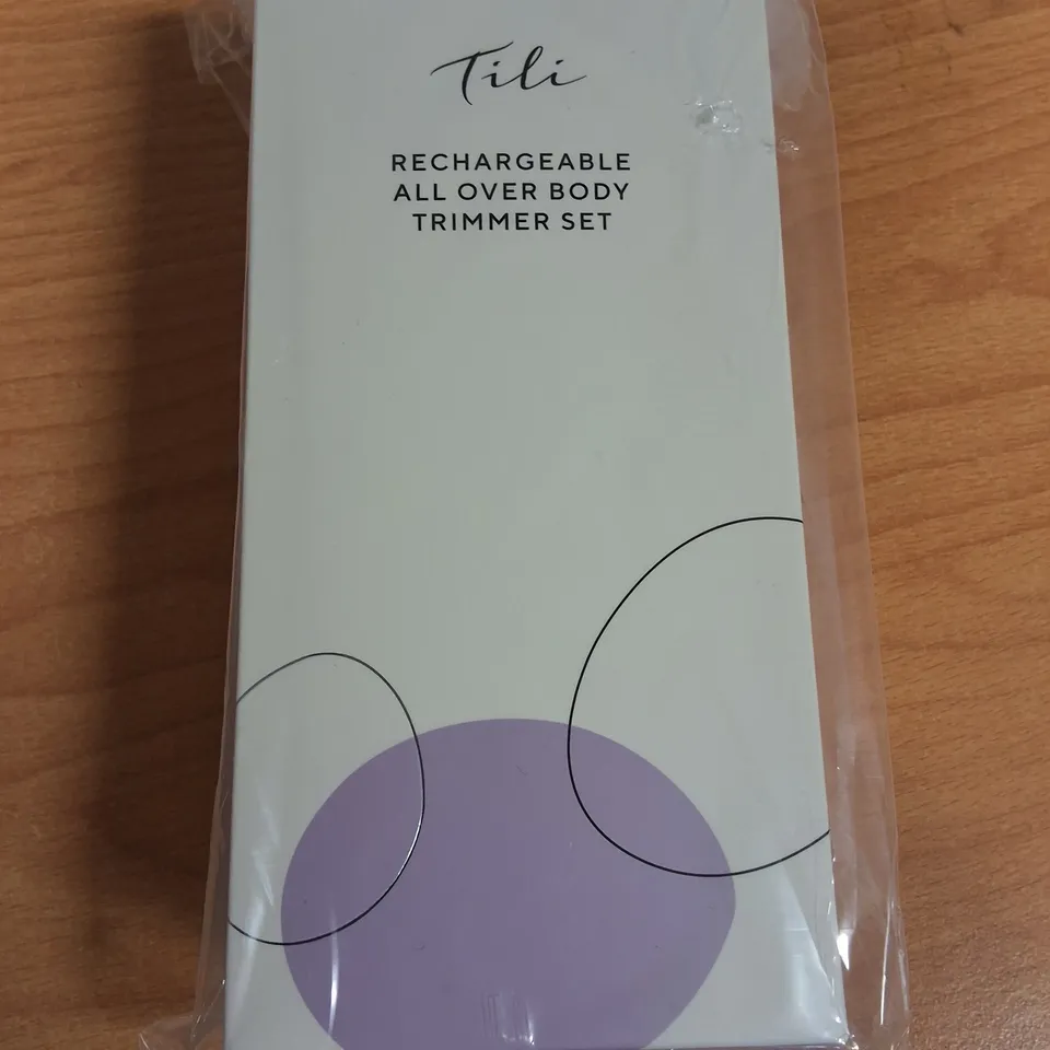 LOT OF 30 BRAND NEW TILI RECHARGABLE ALL OVER BODY TRIMMERS SETS