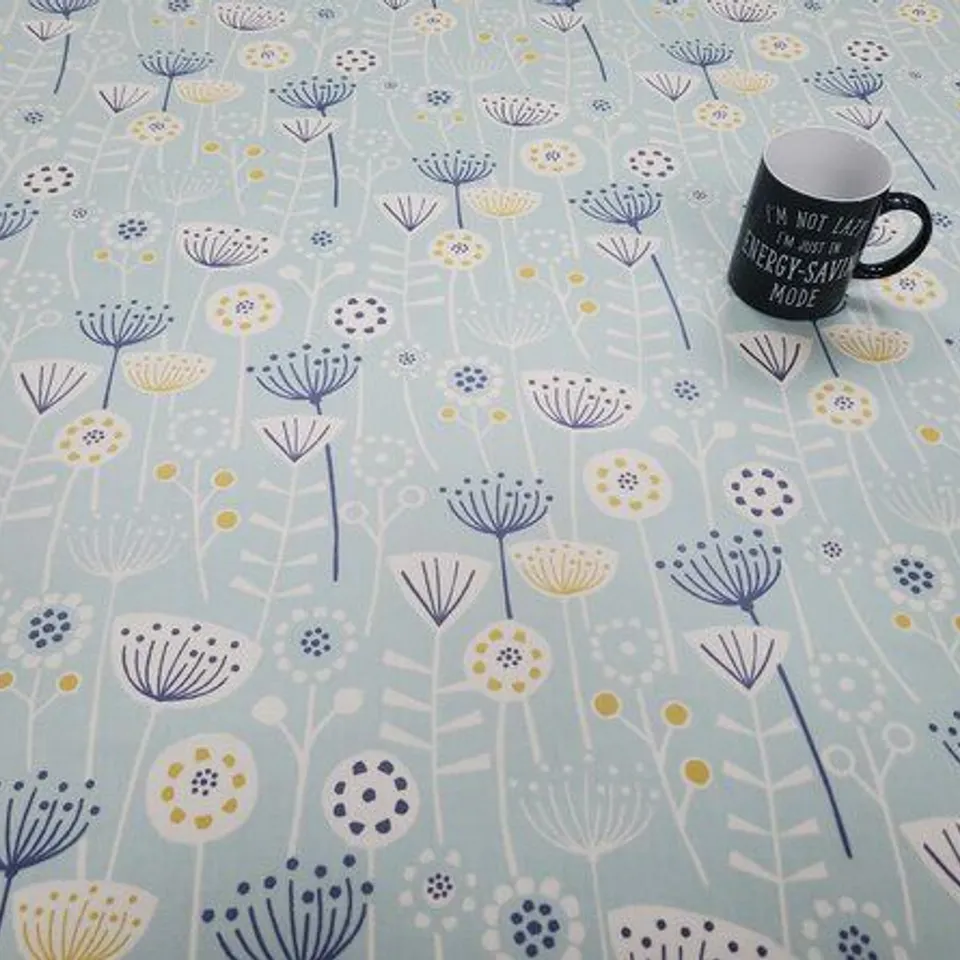 BAGGED OILCLOTH PVC BERGEN SEAFOAM TABLECLOTH 
