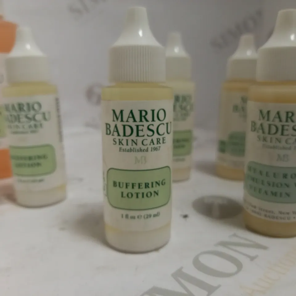 LOT OF APPROX 14 ASSORTED MARIO BADESCU SKIN/HAIR CARE PRODUCTS TO INCLUDE: FACIAL, SPRAY CUTICLE CREAM, BUFFERING LOTION