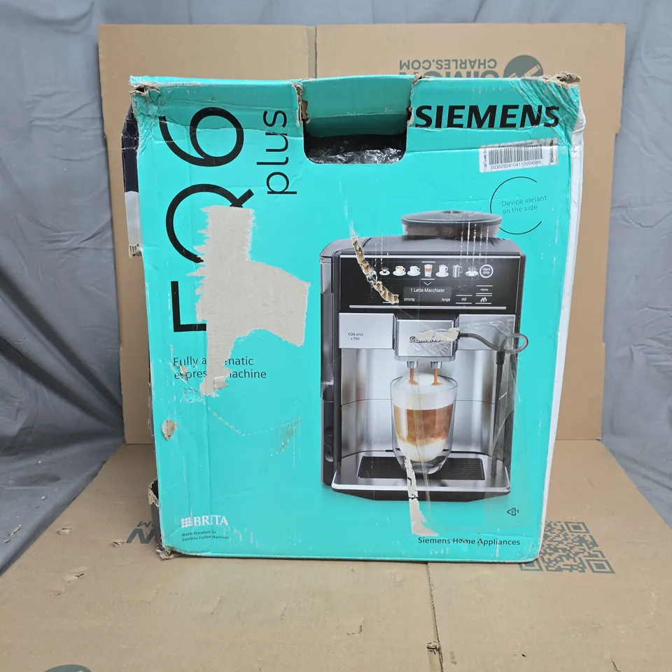 BOXED SIEMENS EQ6 BEAN TO CUP COFFEE MAKER 
