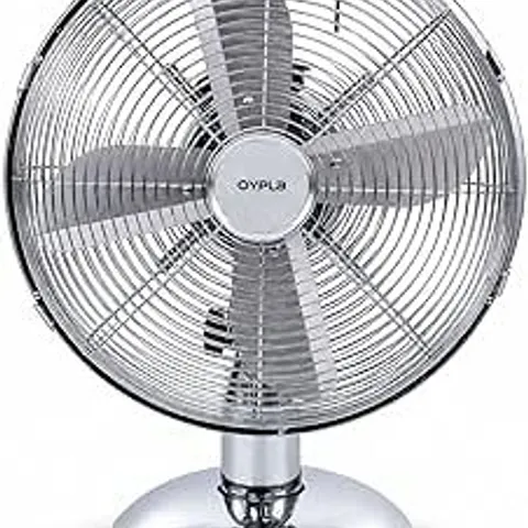 BOXED OYPLA CHROME DESK FAN