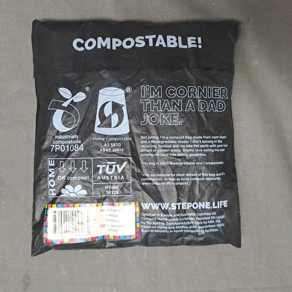 SEALED STEP ONE BOXER BRIEFS SIZE LARGE