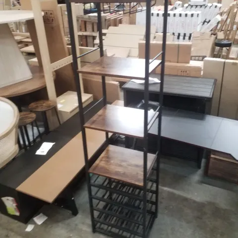 JESIAH BAR WITH WINE STORAGE - RUSTIC BROWN/BLACK