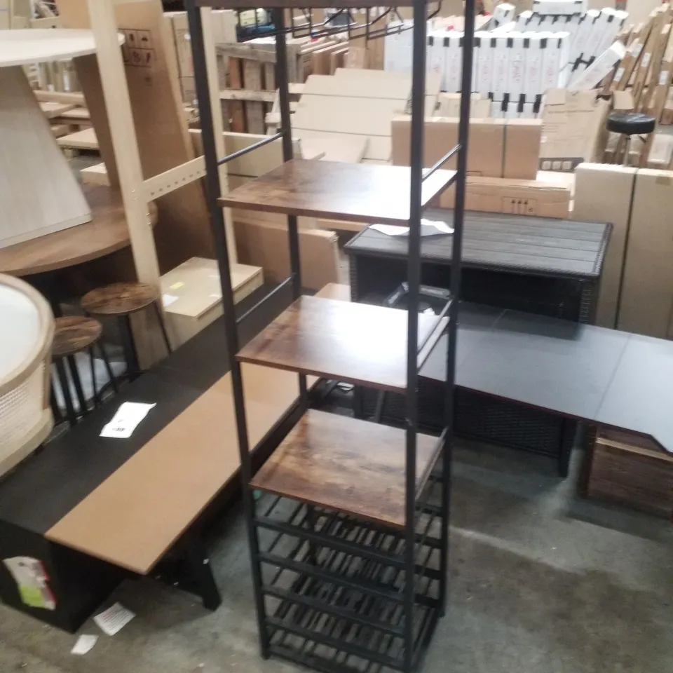 JESIAH BAR WITH WINE STORAGE - RUSTIC BROWN/BLACK