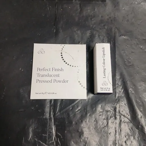 LOOK FABULOUS FOREVER PERFECT FINISH TRANSLUCENT PRESSED POWDER REFILL & LASTING COLOUR LIPSTICK IN RUSSET