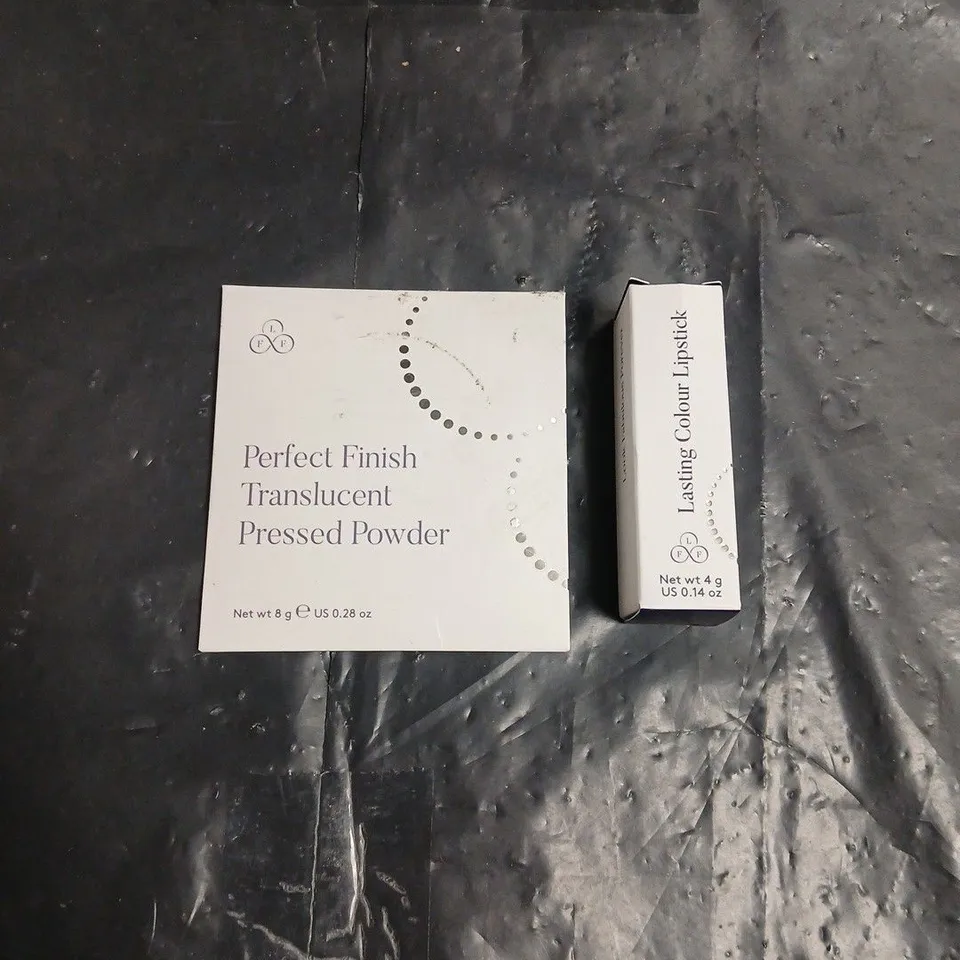 LOOK FABULOUS FOREVER PERFECT FINISH TRANSLUCENT PRESSED POWDER REFILL & LASTING COLOUR LIPSTICK IN RUSSET