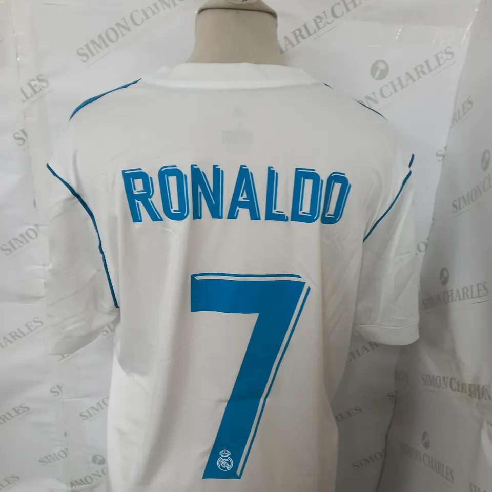 REAL MADRID FC 2018 CHAMPIONS LEAGUE FINAL JERSEY WITH RONALDO 7 SIZE M