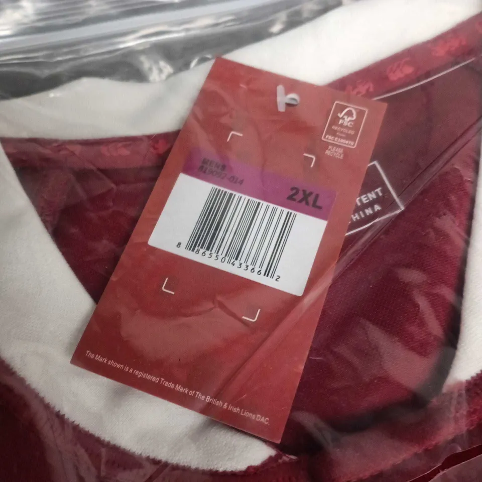 CANTERBURY RUGBY SHIRT – MAROON, CREST, 2XL – WITH TAGS (MEN'S)