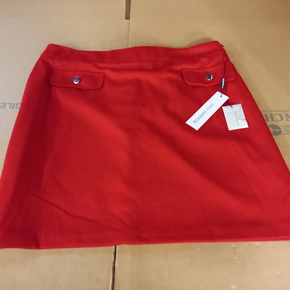 ROMAN RED POCKET SKIRT - 16