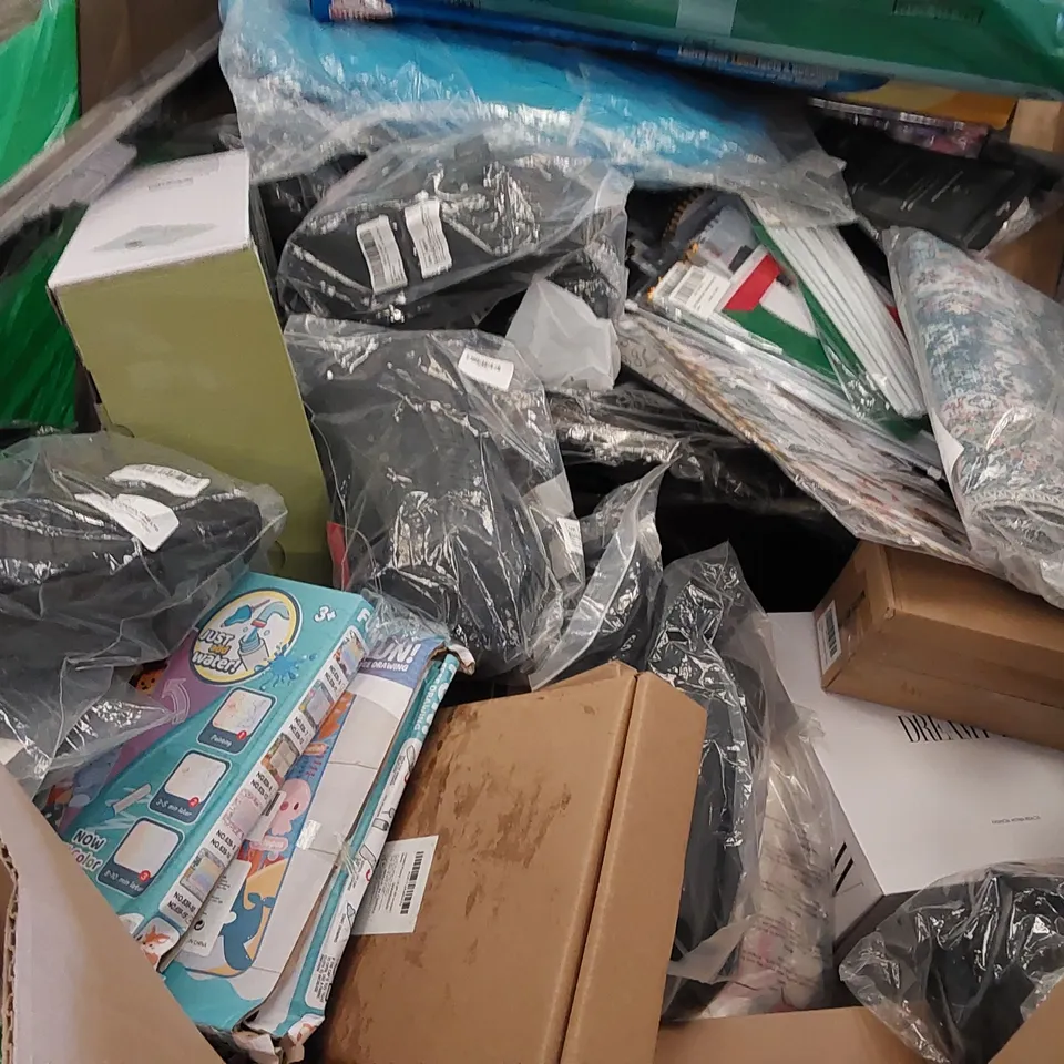 PALLET OF ASSORTED ITEMS INCLUDING: ELECTRIC BLANKET, DEHUMIDIFIER, HAIRDRYER, BATHROOM MAT, BLINDS