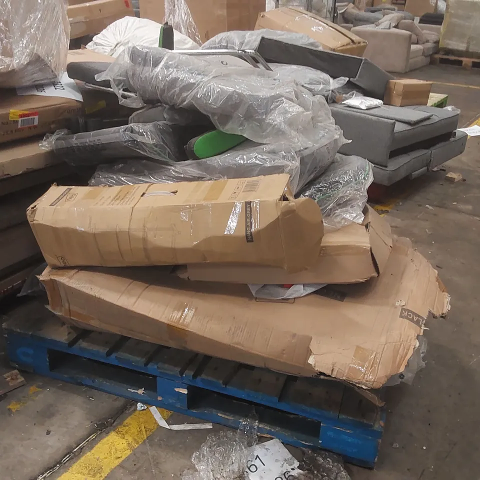PALLET CONTAINING A LARGE QUANTITY OF ASSORTED FURNITURE PARTS ECT