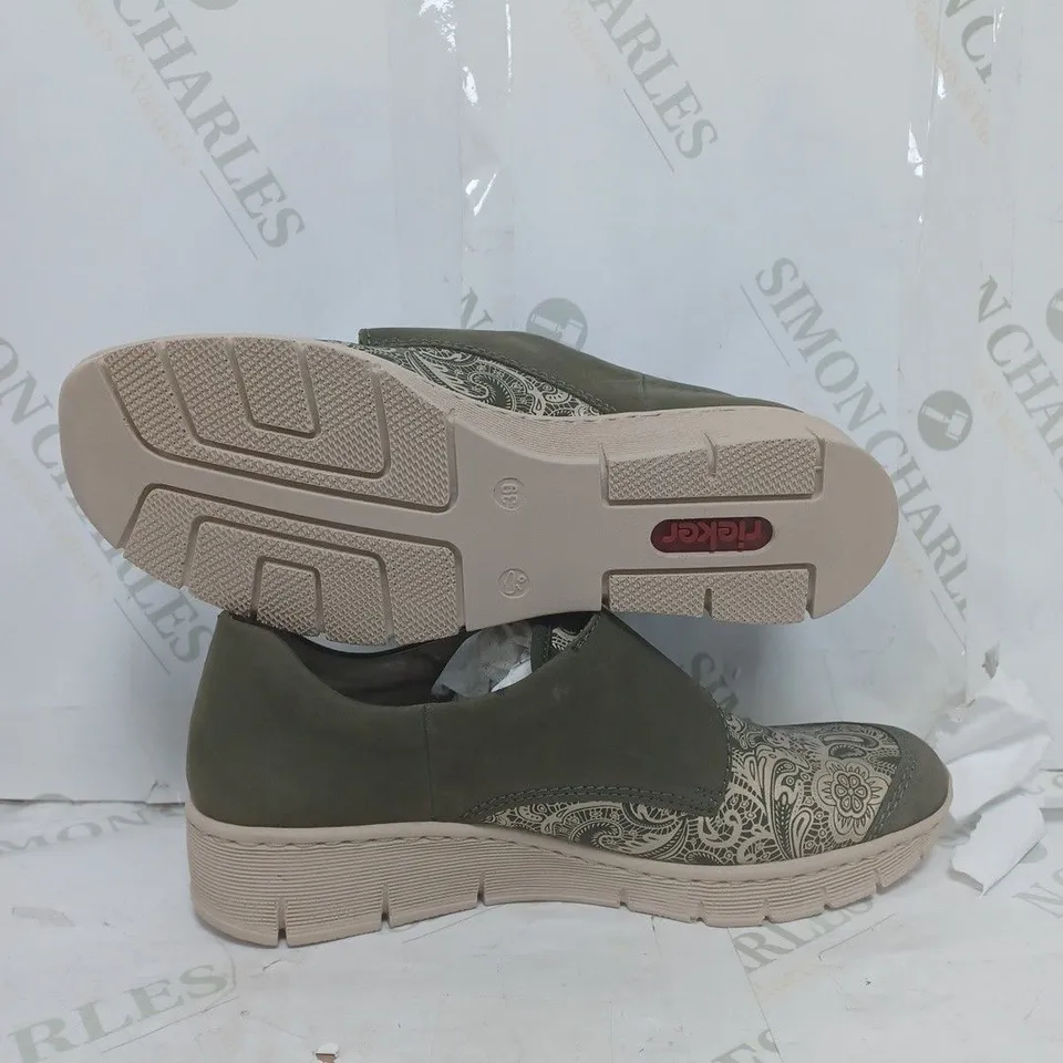 BOXED RIEKER ANTISTRESS GREEN TRAINERS SIZE 6