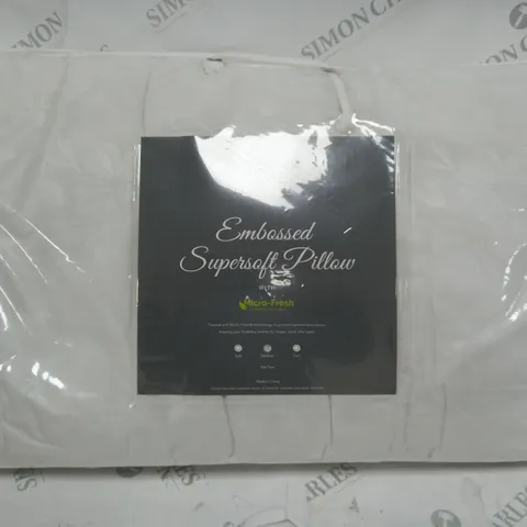 PACKAGED COZEE HOME EMBOSSED SUPERSOFT PILLOW 