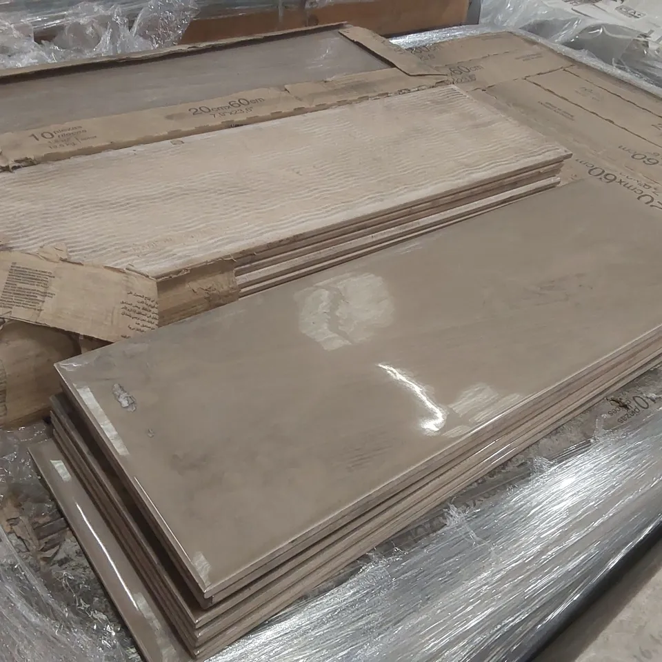PALLET CONTAINING APPROXIMATELY 37x BOXES OF 10pcs AGENTA 20 x 60CM TILES