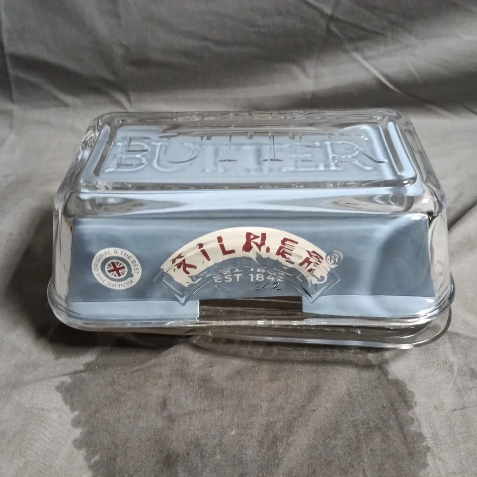 KILNER GLASS BUTTER DISH 