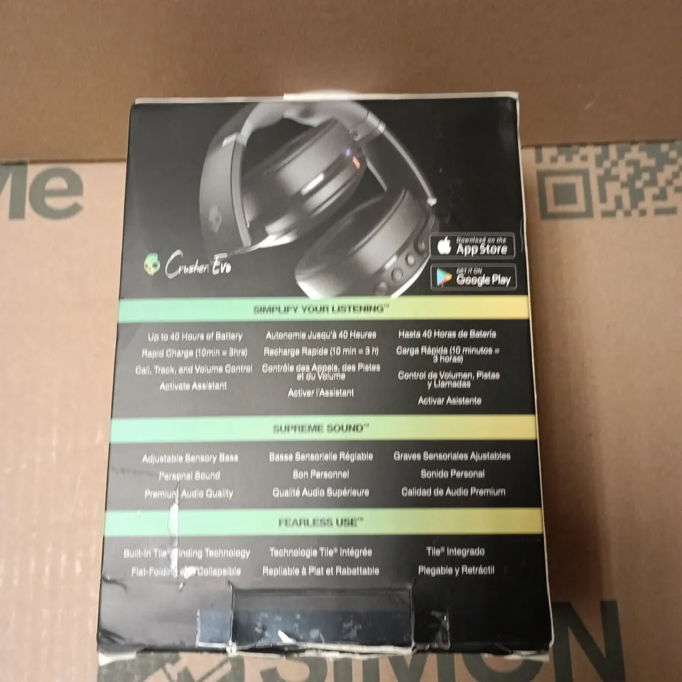 SKULLCANDY CRUSHER EVO WIRELESS HEADPHONES – BLACK 