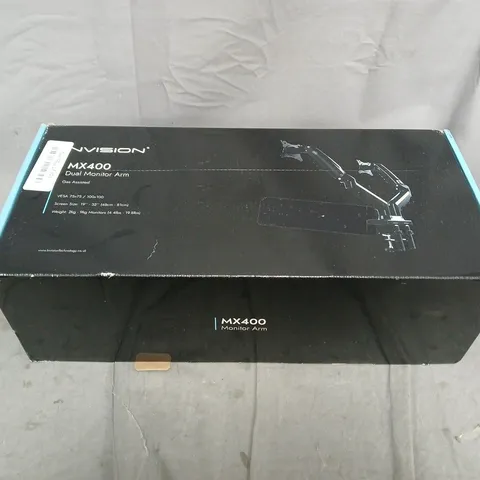 BOXED INVISION MX400 DUAL MONITOR ARM