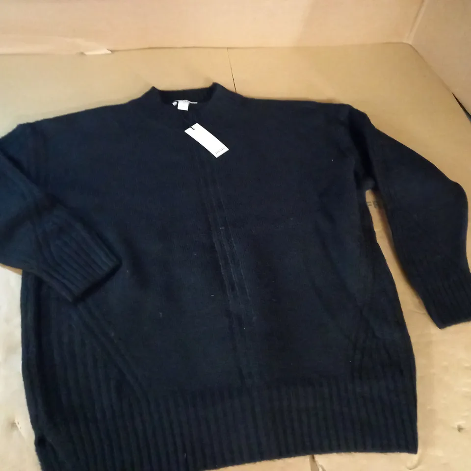 OASIS COSY LONGLINE RIB DETAIL MOCK NECK JUMPER - M