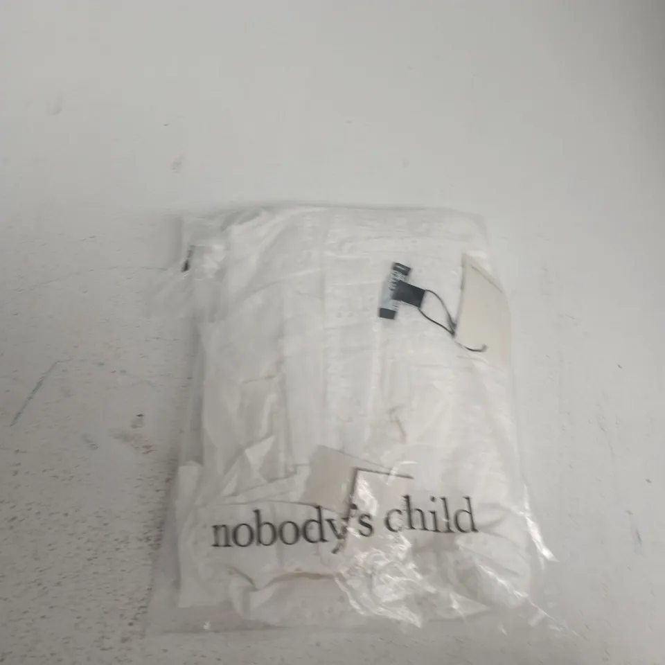 NOBODY'S CHILD WHITE EYELET DRESS – UK 10 (EU 38, USA 6)
