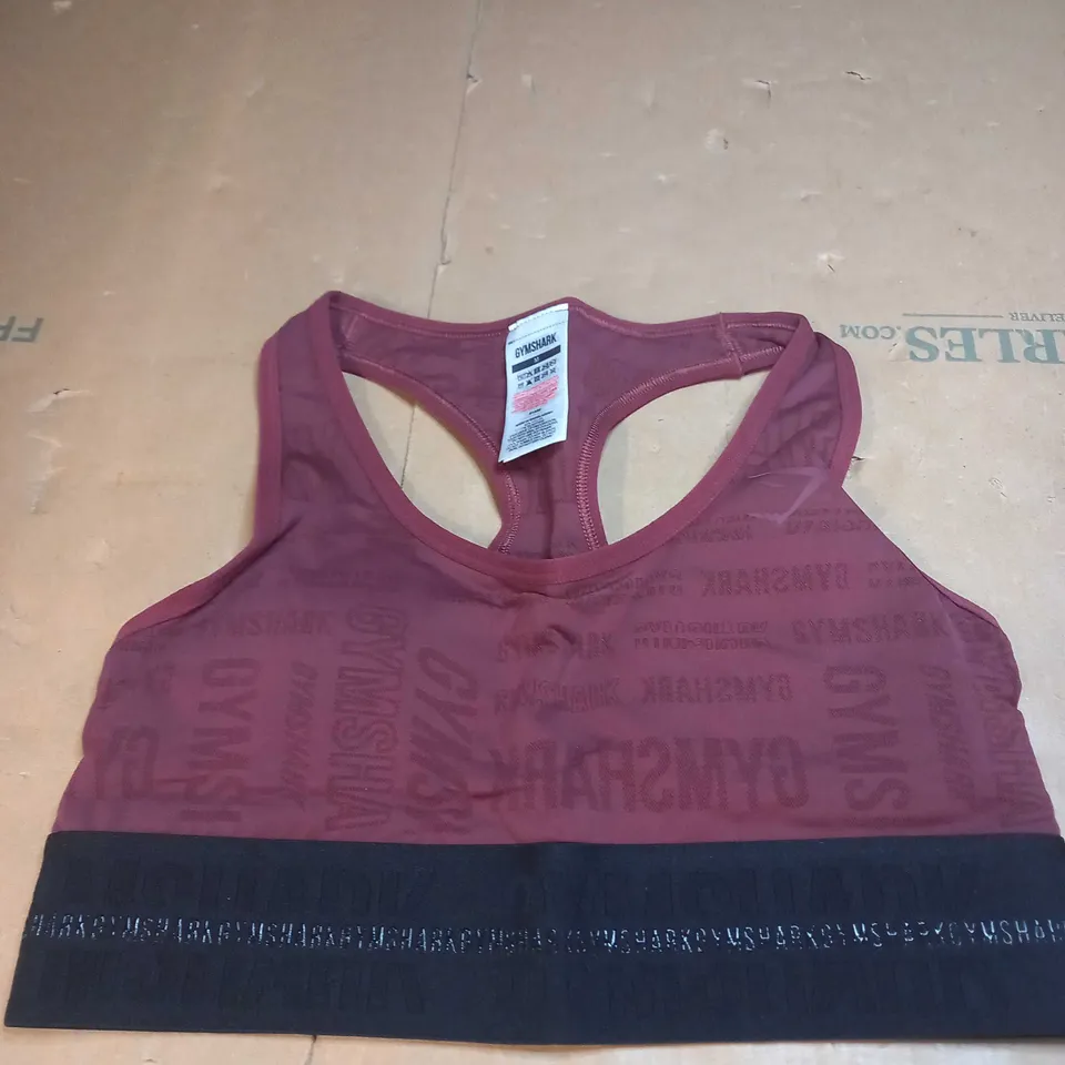 WOMENS GYMSHARK SPORTS BRA SIZE M