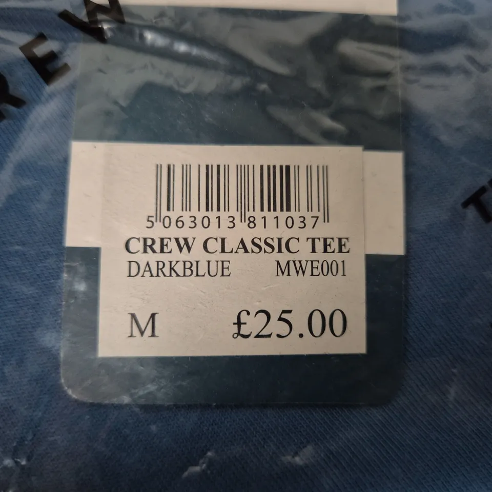 CREW CLOTHING COMPANY CREW CLASSIC TEE - DARK BLUE, MEN'S SIZE M (MWE001)