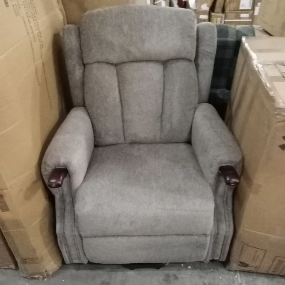 QUALITY DESIGNER POWER RECLINING FABRIC CHAIR