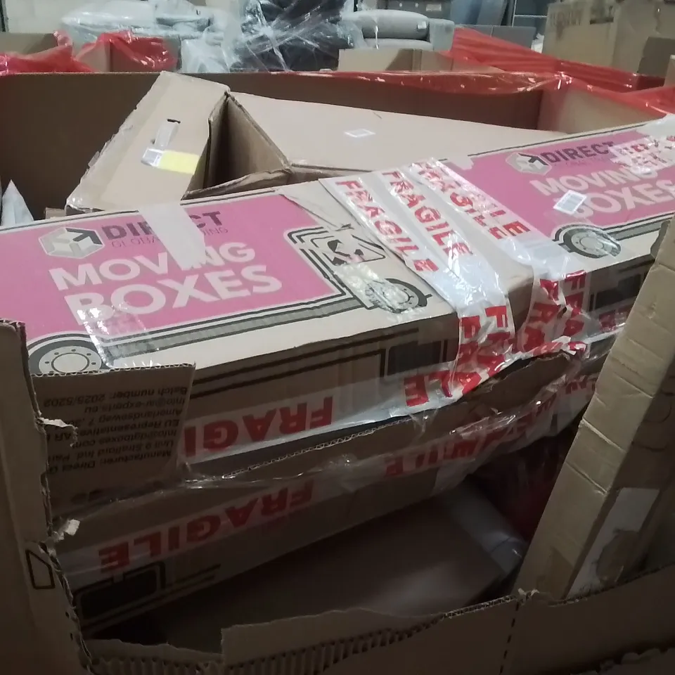 PALLET OF ASSORTED HOUSEHOLD GOODS AND PRODUCTS TO INCLUDE;PICTURE FRAME,CEILING FAN,POPUP TENT