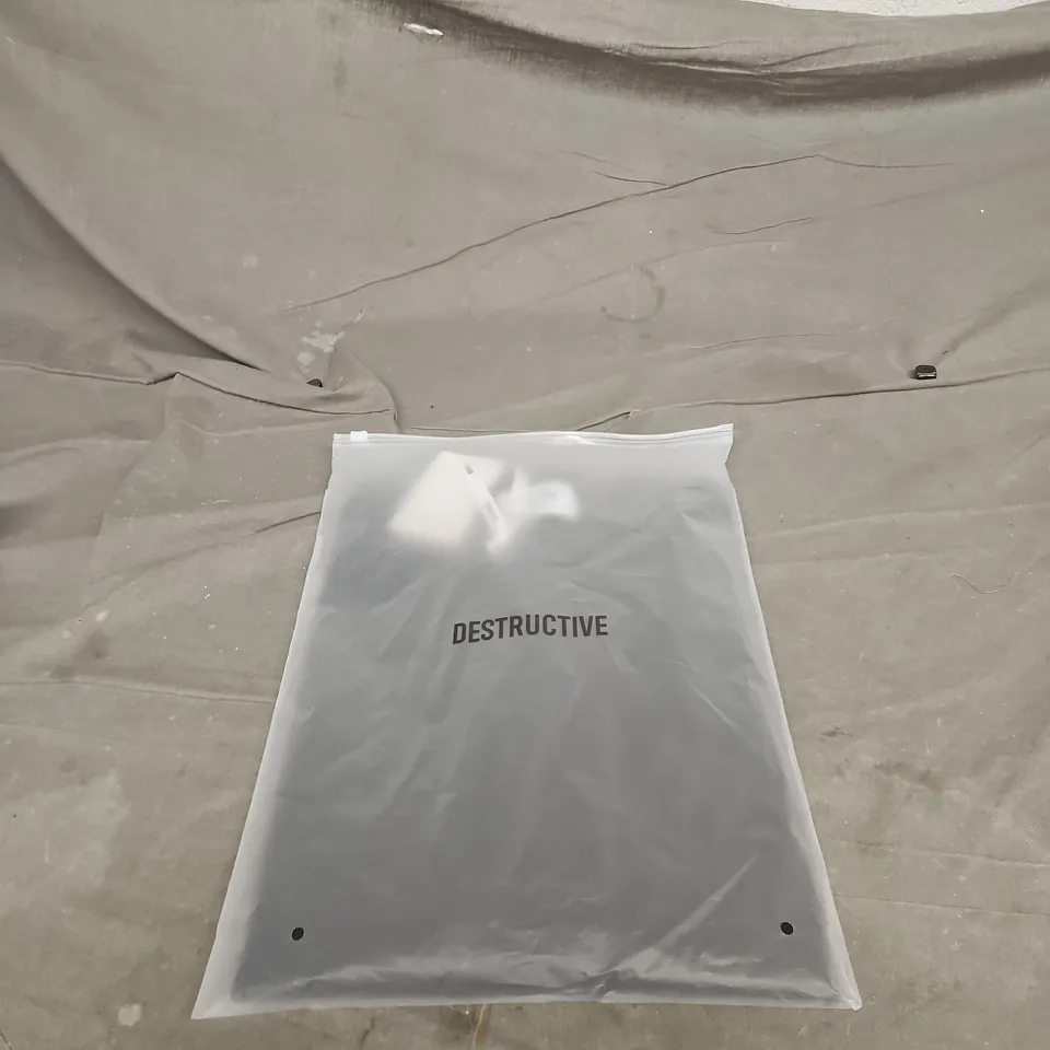 DESTRUCTIVE CROPPED LONG SLEEVE T SHIRT BLACK MEDIUM BAGGED WITH TAGS