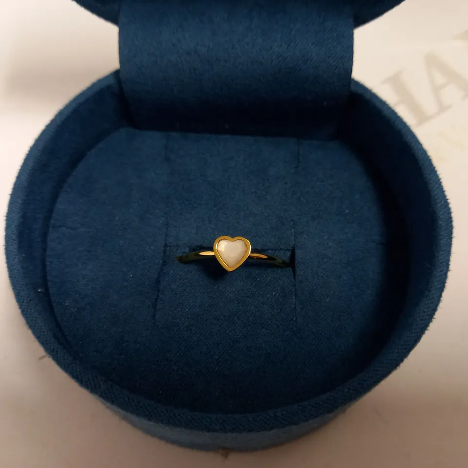 ABBOTT LYON MINI HEART BIRTHSTONE RING - GOLD